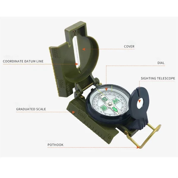 Compass with Luminous Dial Military Grade Waterproof Hiking