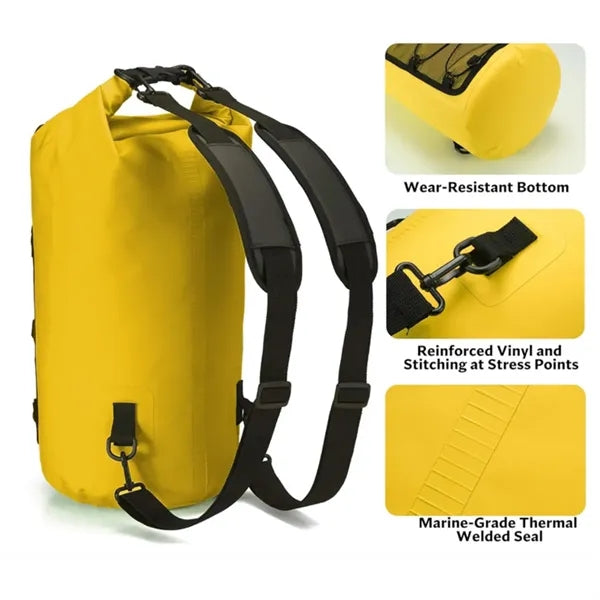 Dry Bag Backpack for Beach Kayaking and Camping Essentials