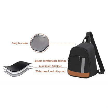 Insulated Lunch Box Cooler with Adjustable Shoulder Strap