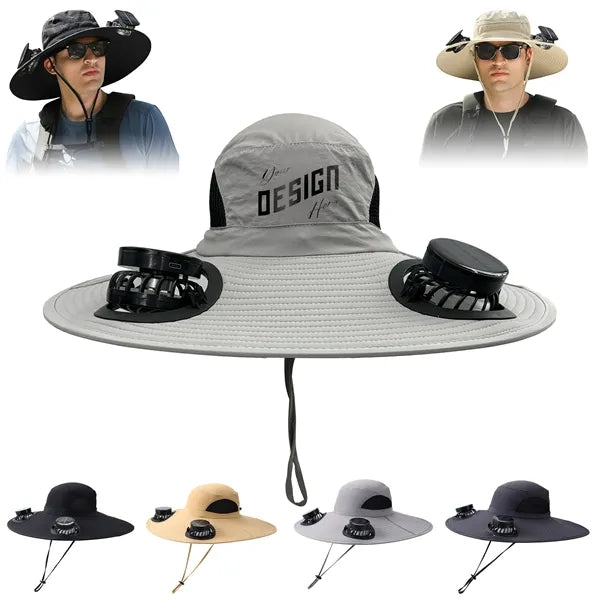 Sun Hat with 2 Solar Fan