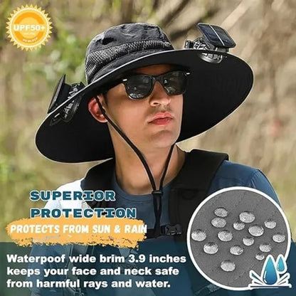 Sun Hat with 2 Solar Fan