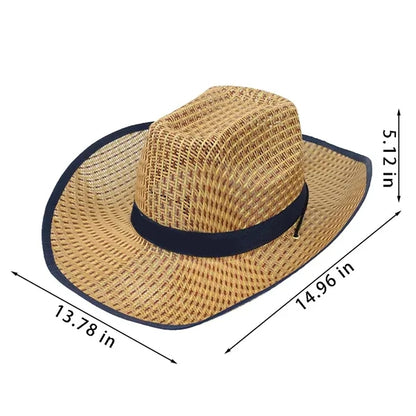 Outdoor travel sun protection golf beach straw cowboy hat