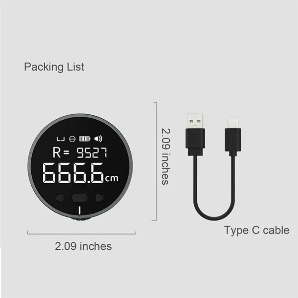 Electronic Digital Tape Measure with LCD Display