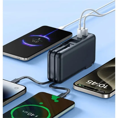 Power Bank with Built-in AC Wall Plug and Cable