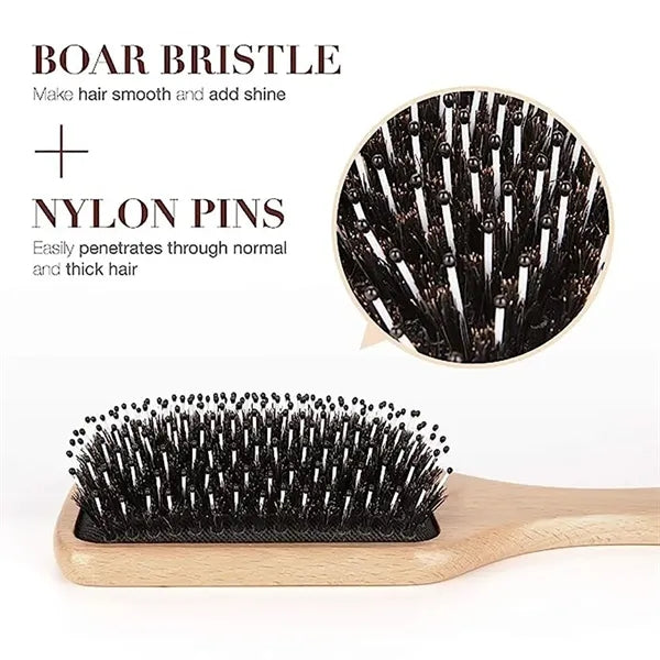 Natural Boar Bristle Hair Brushes