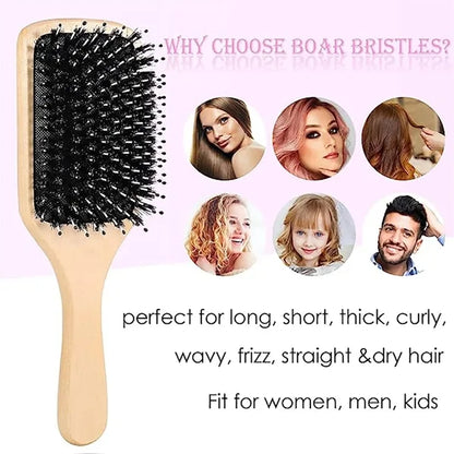 Natural Boar Bristle Hair Brushes