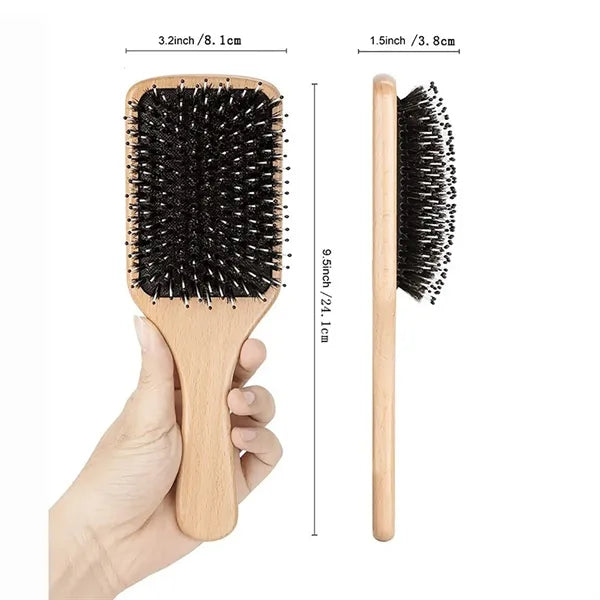Natural Boar Bristle Hair Brushes