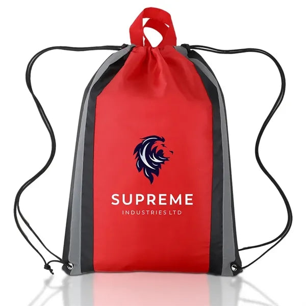 Reflective Safety Drawstring Backpack ( 14 x 18 )