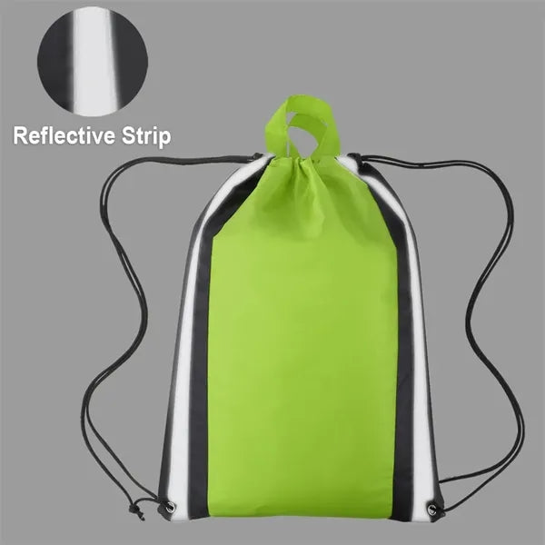 Reflective Safety Drawstring Backpack ( 14 x 18 )