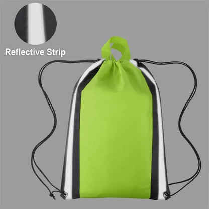 Reflective Safety Drawstring Backpack ( 14 x 18 )