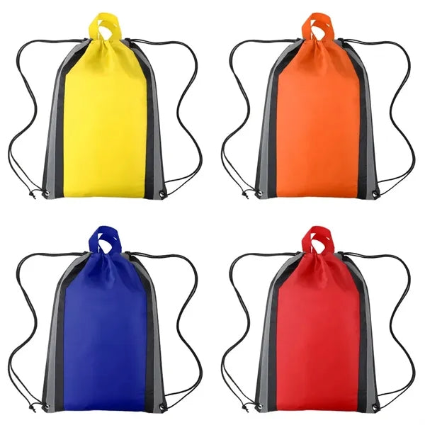 Reflective Safety Drawstring Backpack ( 14 x 18 )