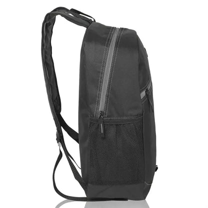 Simple School Backpack With Color Zipper Stripe