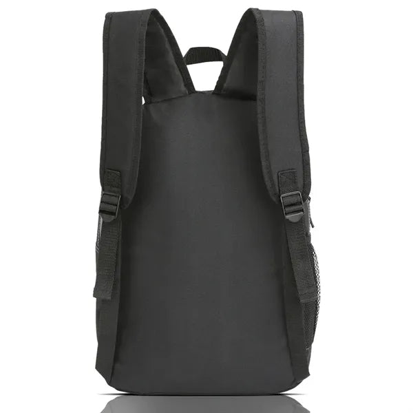 Simple School Backpack With Color Zipper Stripe