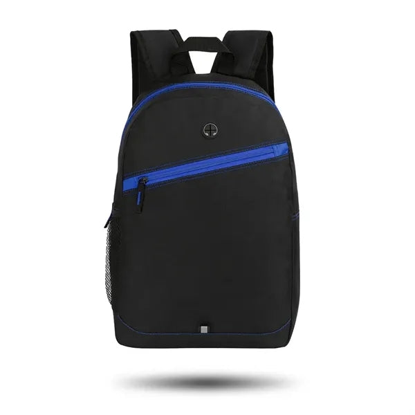 Simple School Backpack With Color Zipper Stripe