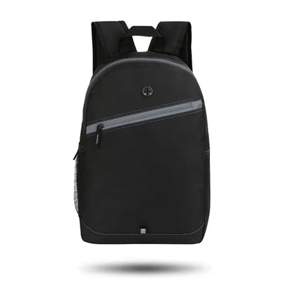 Simple School Backpack With Color Zipper Stripe