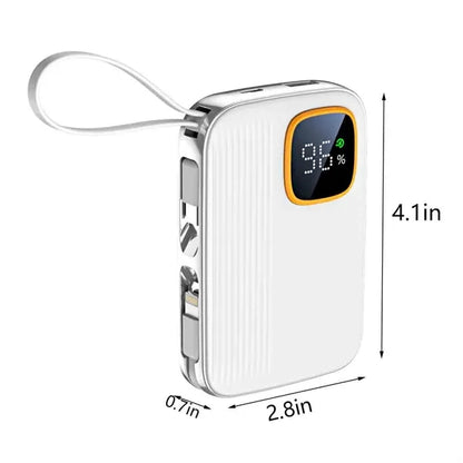 10000mAh Power Bank Bulit In Cable