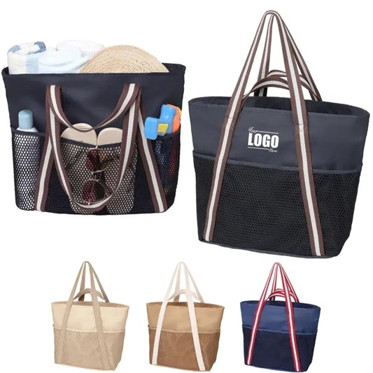 Zippered Beach Bag for Women