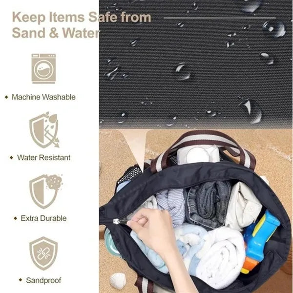Zippered Beach Bag for Women
