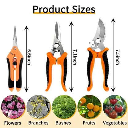 3pcs Gardening Pruning Shears Set