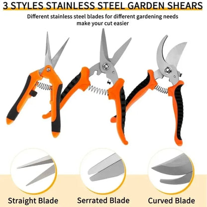 3pcs Gardening Pruning Shears Set