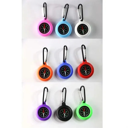 Camping Carabiner Outdoor Hiking Small Compass Keychain