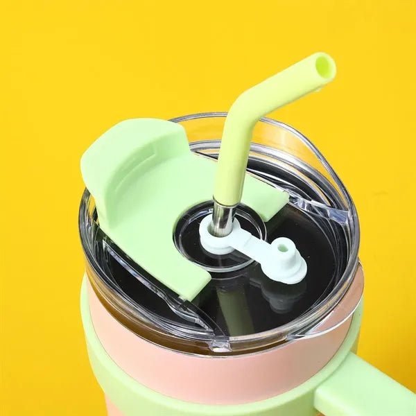 40oz. Portable Car Stainless Steel Vacuum Straw Thermal Mug