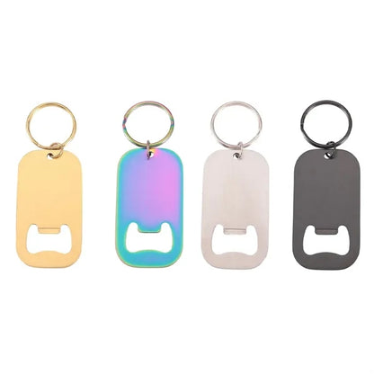 Outdoor Portable Stainless Steel Keychain Bottle Opener