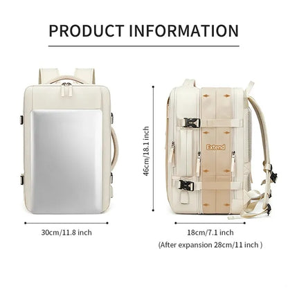 Large expandable gym work laptop luggage travel backpack