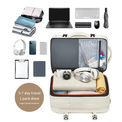 Large expandable gym work laptop luggage travel backpack