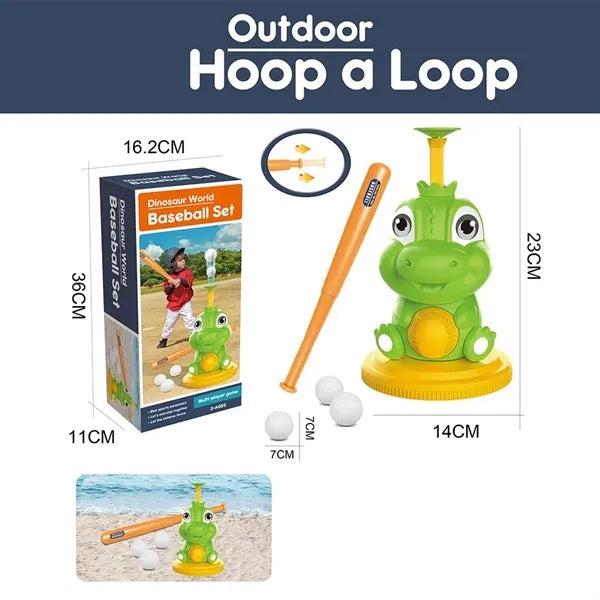 Dinosaur Baseball Pitching Toy Set