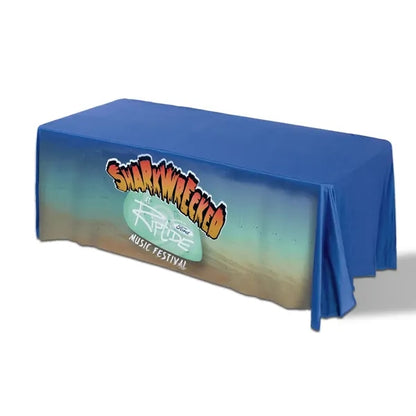 6' PREMIUM DRAPED STANDARD TABLE COVER (DYE SUBLIMATION)