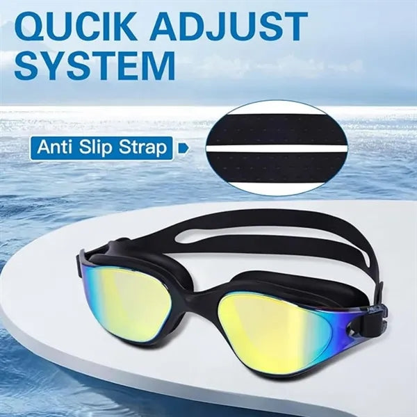 Adult Anti-Fog Electroplated Swimming Goggles