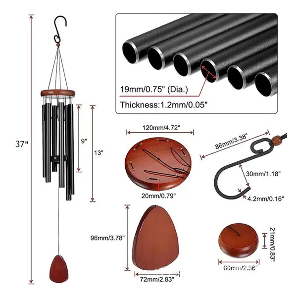 37 Inch Deep Tone Metal Wind Chime