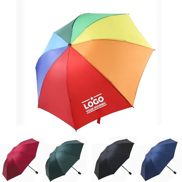Manual Folding Rainbow Umbrella
