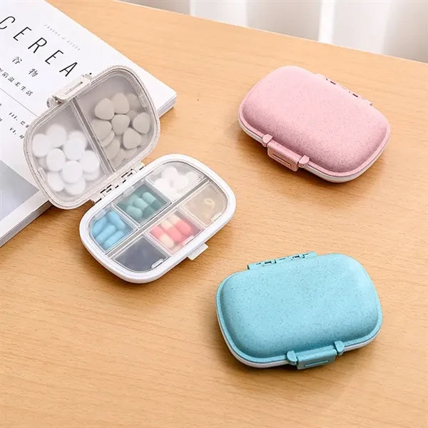 Portable 8 Compartments Sealed Pill Box