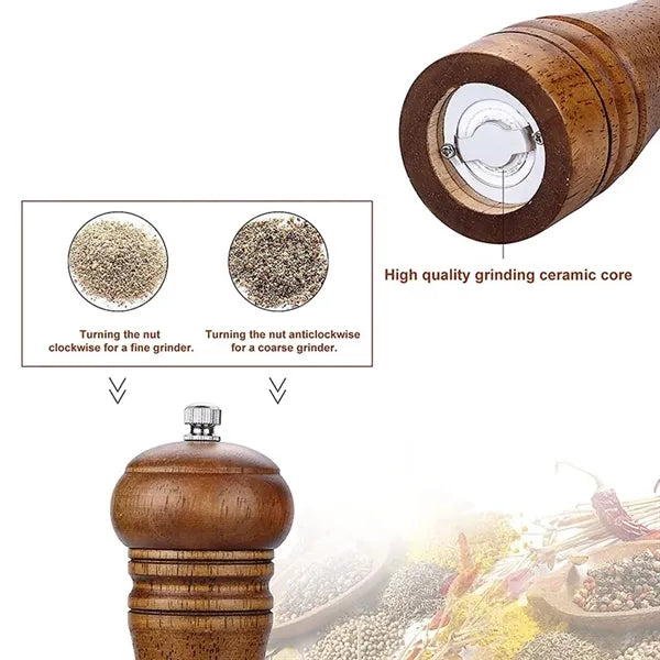 Manual Wooden Pepper Grinder