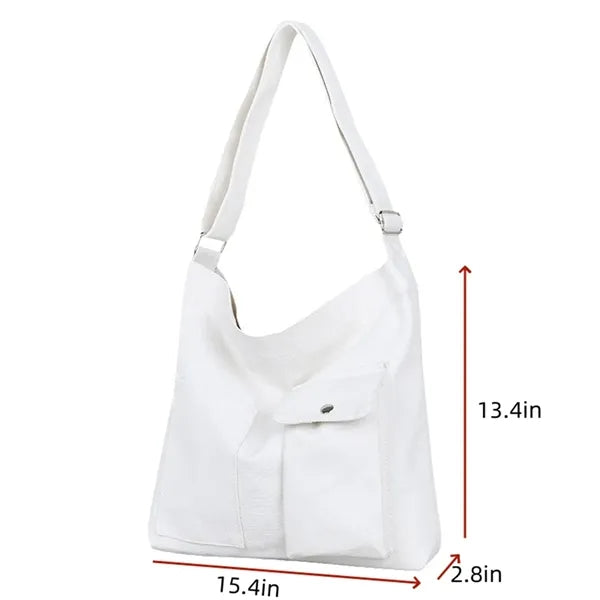 Canvas Retro Large Shoulder Tote Bag