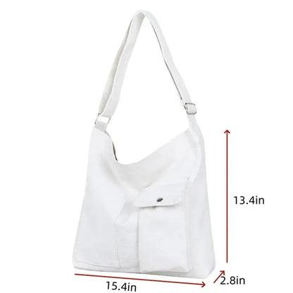 Canvas Retro Large Shoulder Tote Bag