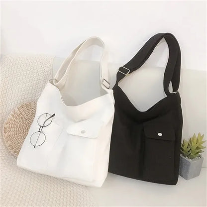 Canvas Retro Large Shoulder Tote Bag