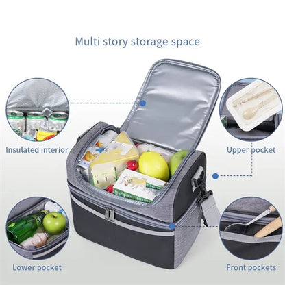 Multicolor Large Capacity Lunch Box Cooler Beer Bag