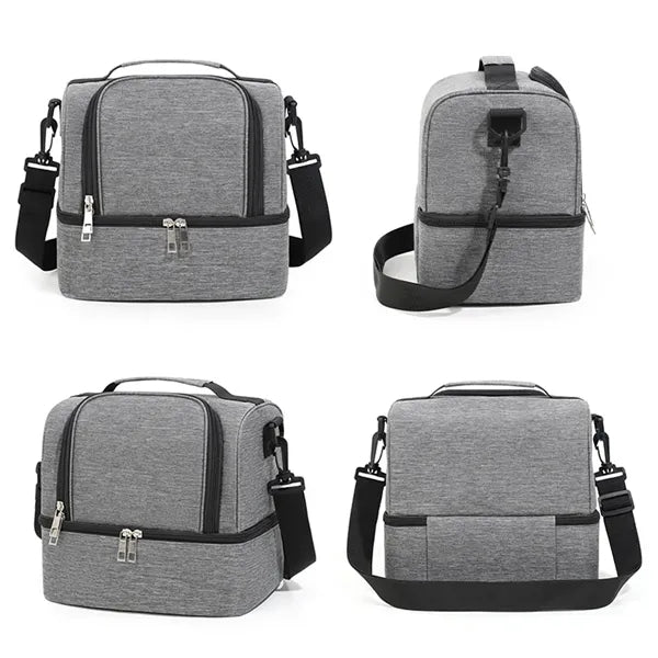 Portable Dual Large Insulated Lunch Box Cooler Beer Bags