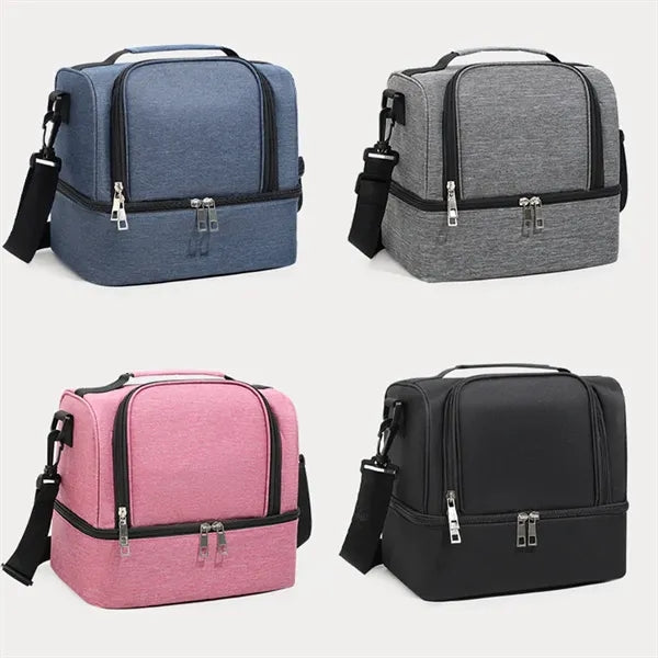 Portable Dual Large Insulated Lunch Box Cooler Beer Bags