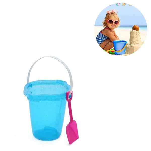 Kids Beach Toys Plastic Sand Bucket w/ Shovel
