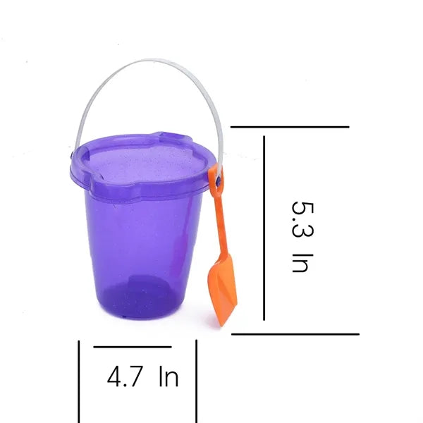 Kids Beach Toys Plastic Sand Bucket w/ Shovel