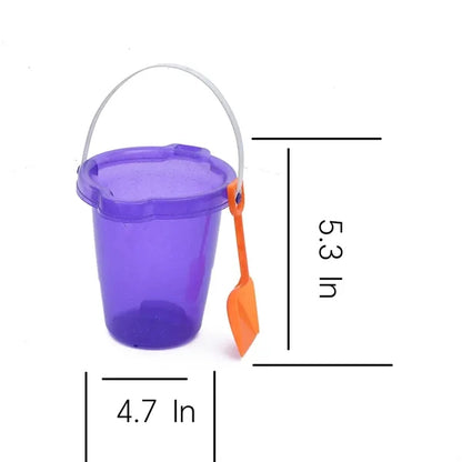 Kids Beach Toys Plastic Sand Bucket w/ Shovel