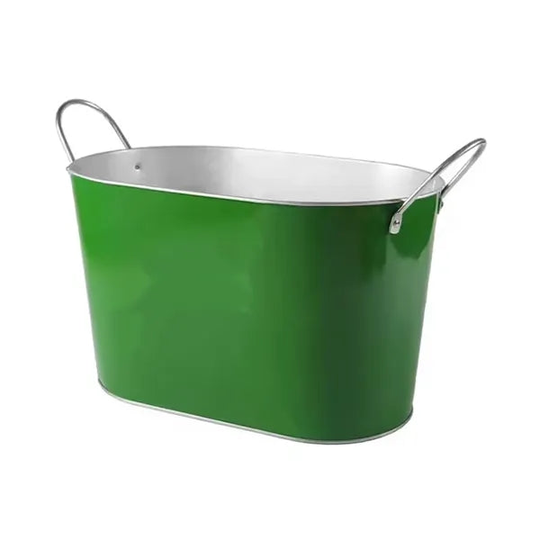 15L Portable Metal Ice Bucket w/ Handle