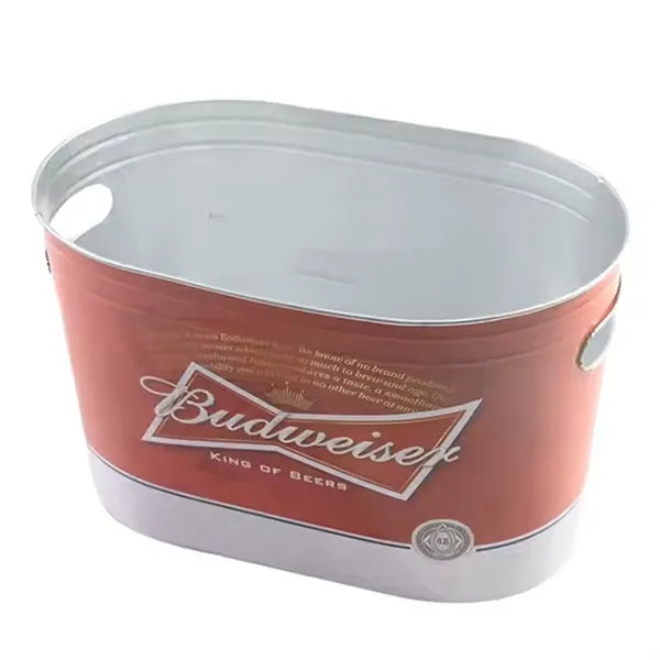 15L Portable Metal Ice Bucket w/ Handle