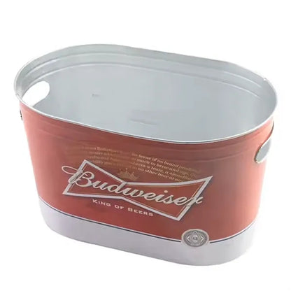 15L Portable Metal Ice Bucket w/ Handle