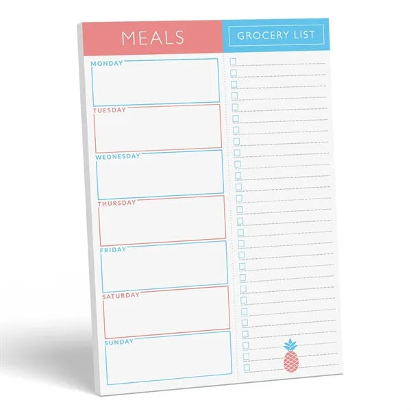 Weekly Daily Meal Shopping Grocery Planning Pad