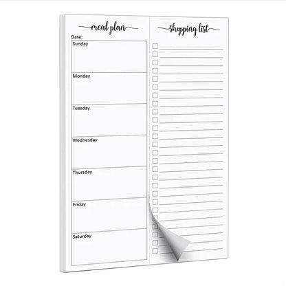 Weekly Daily Meal Shopping Grocery Planning Pad